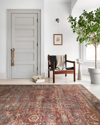 Loloi Layla Lay-01 Rug, Brick/Blue, 2'6"x7'6" Runner