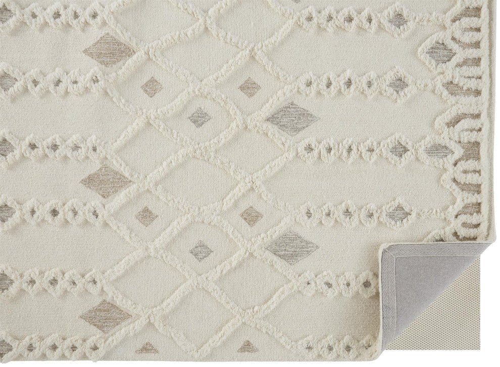Weave & Wander Elika Ivory 9'x12' Hand Tufted Area Rug