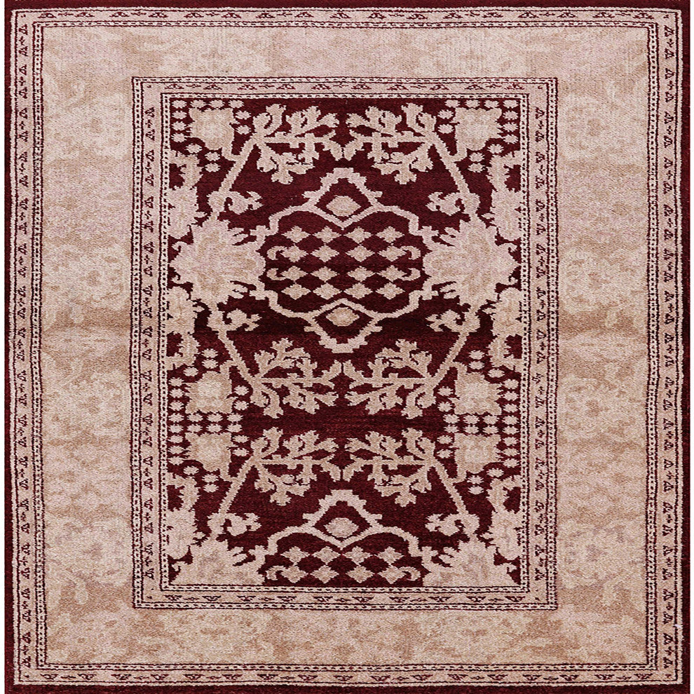 Ahgly Company Indoor Square Mid-Century Modern Area Rugs, 3' Square