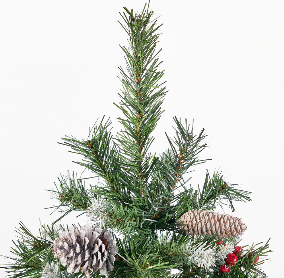 4.5' Mixed Spruce Artificial Christmas Tree, Unlit