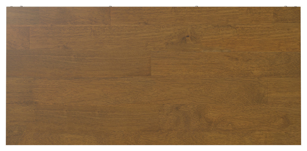 Banting Solid Hardwood Mid Century Bookcase, Medium Saddle Brown