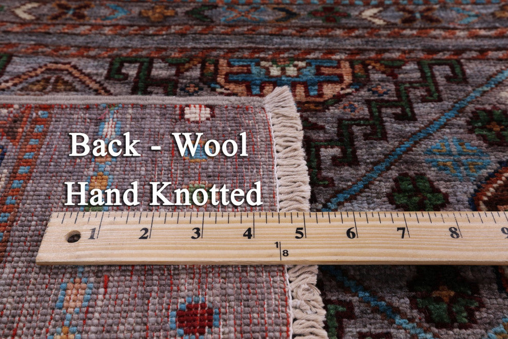 6' 10" X 9' 9" Khorjin Super Kazak Handmade Wool Rug Q9886