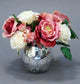 WaterlookÂ® Pink and White Roses in Mercury Glass