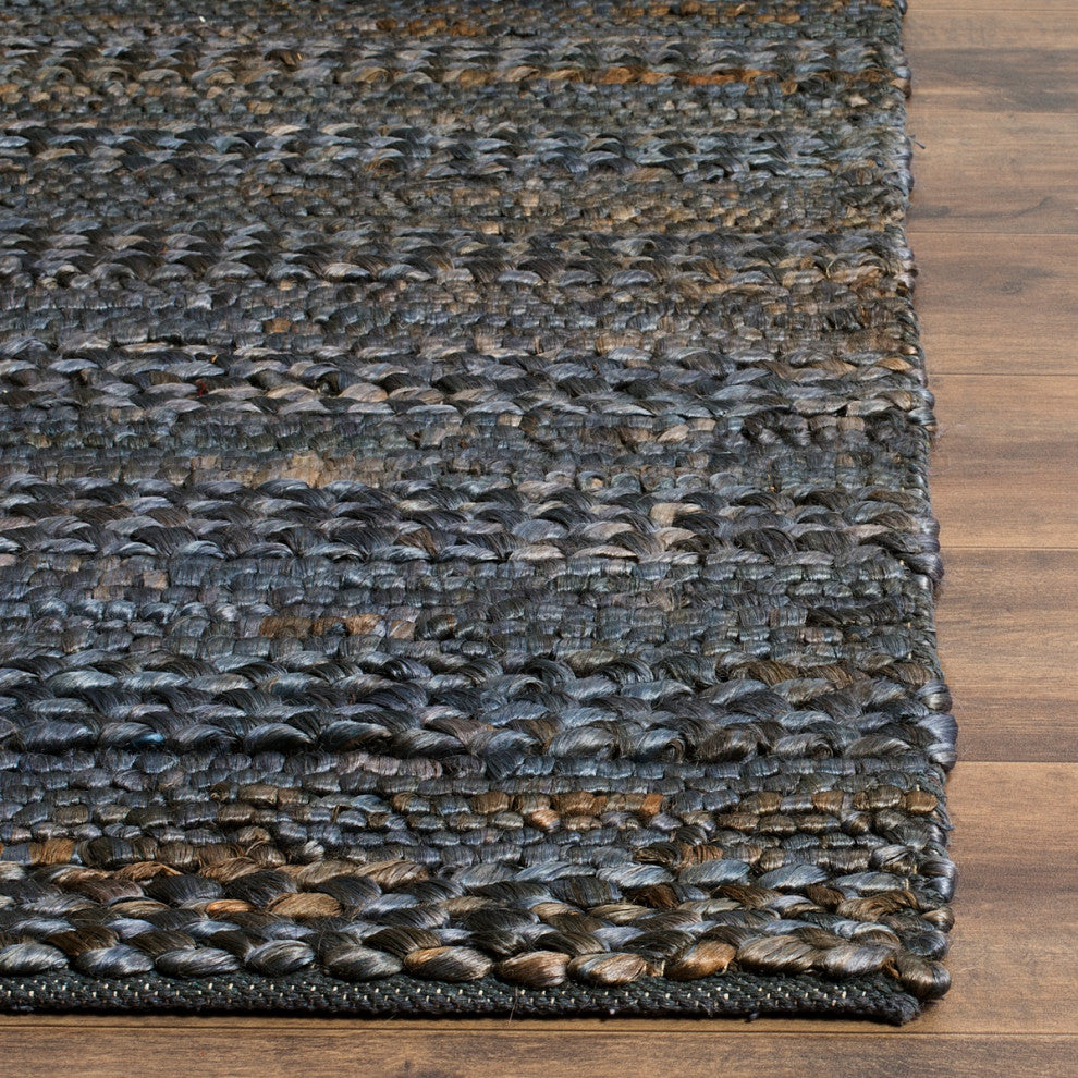 Safavieh Natural Fiber Nf212G Striped Rug, Grey, 2'3"x6'0" Runner