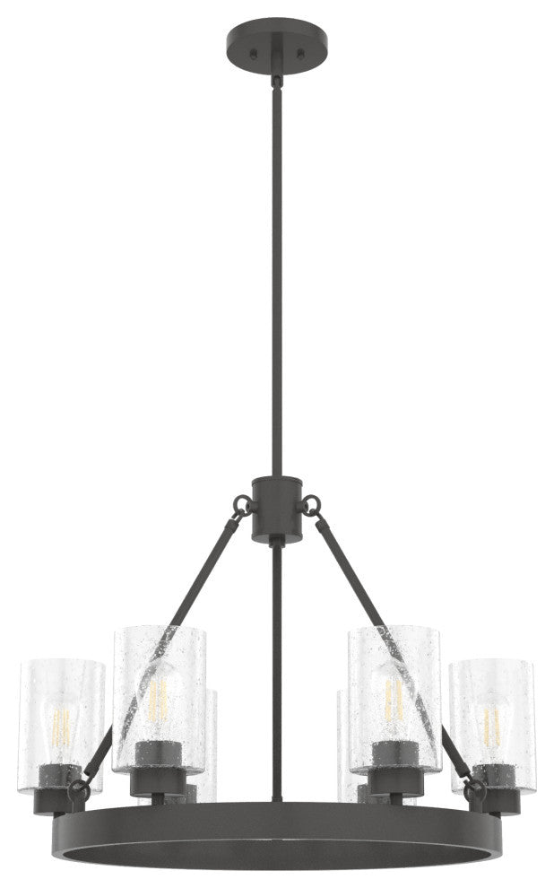 Hunter 24" Hartland Noble Bronze 6-Light Chandelier Ceiling Fixture