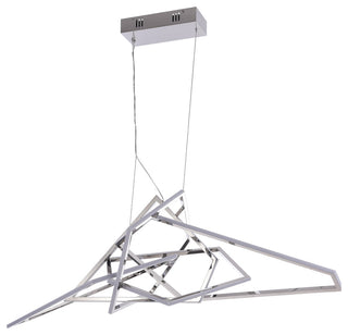 Chrome Stainless Steel Geometric LED Chandelier