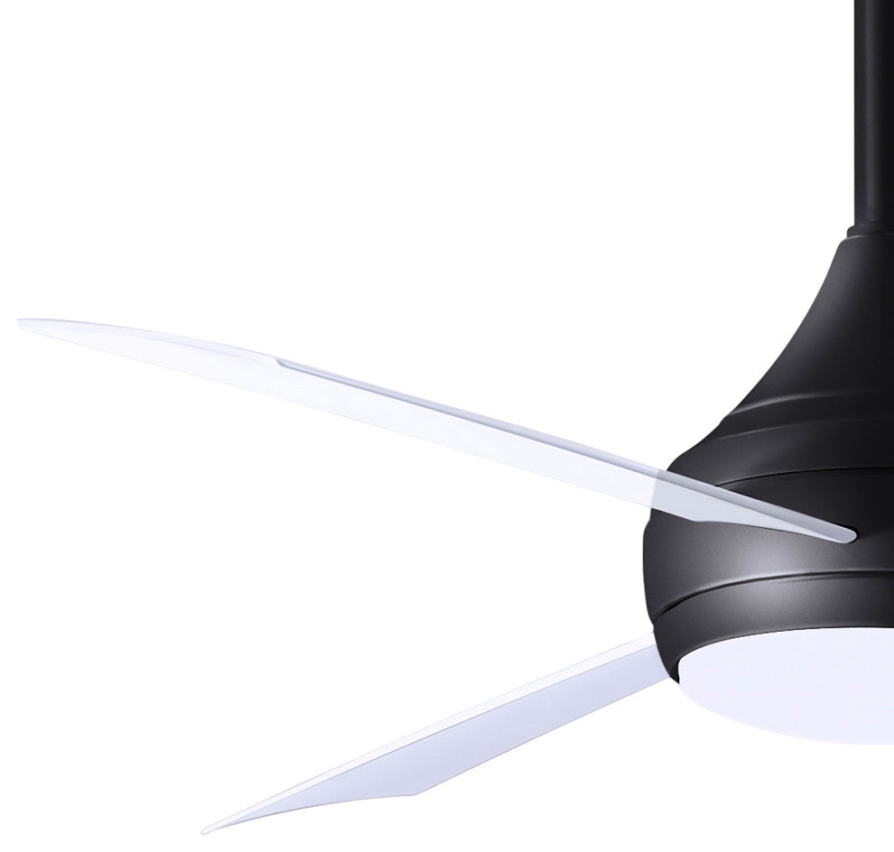 Donaire Paddle Fan Integrated LED, Matte Black, Gloss White Blades