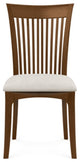 Copeland Sarah Upholstered Sidechair, Saddle Cherry, Oyster Microsuede