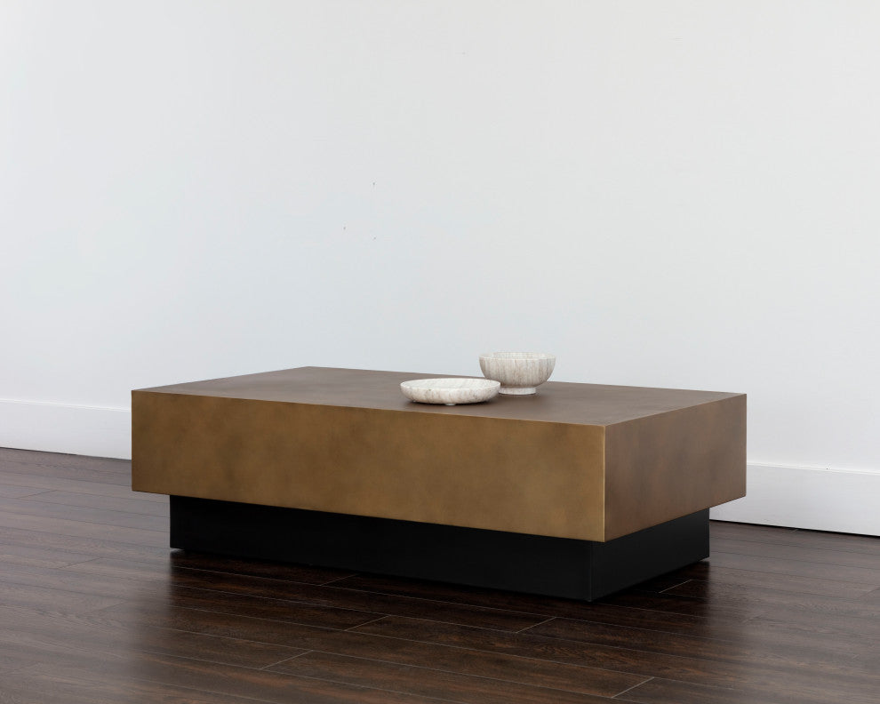Blakely Coffee Table Antique Brass