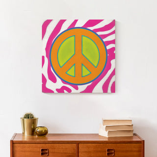 Bright Peace Sign 16x16 Canvas Wall Art