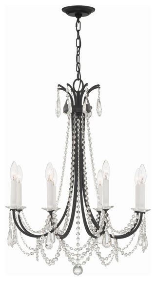Karrington 8-Light Matte Black Chandelier