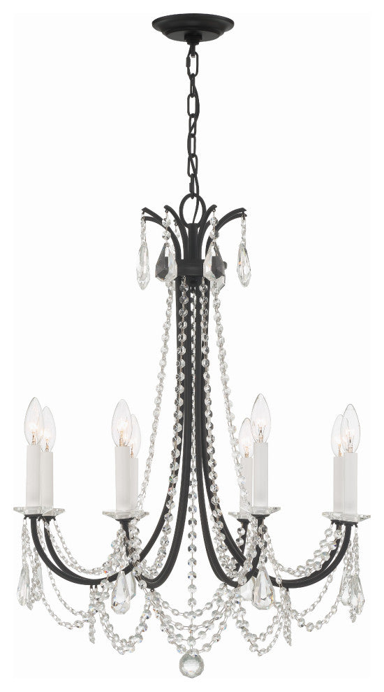 Karrington 8-Light Matte Black Chandelier