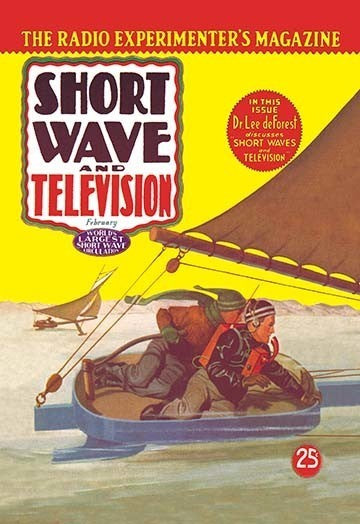 Short Wave and Television: Radio Controlled Ice Sailing- Fine Art Giclee Print