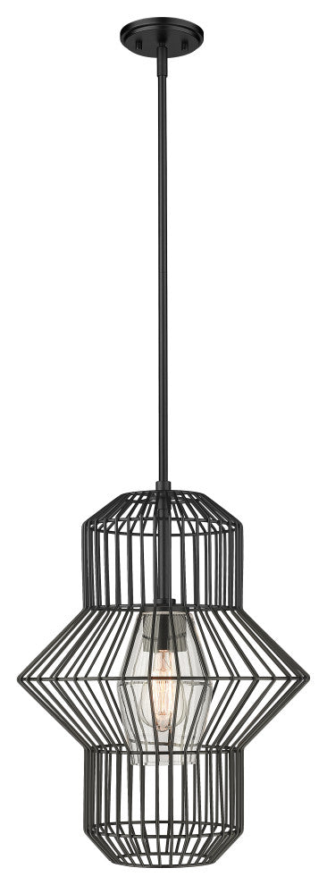 Zlite 1941P15-MB 1-Light Pendant, Clear