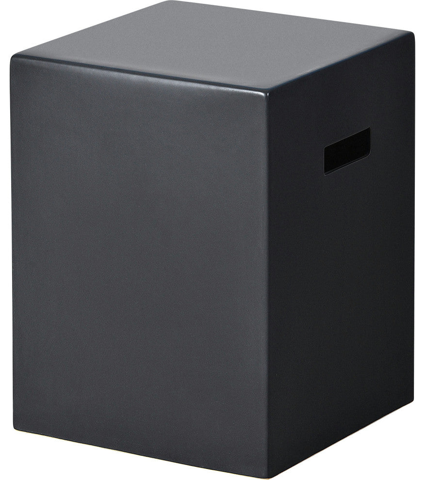 Penda Matte Black Ceramic Outdoor Table