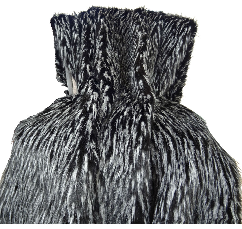 Plutus Wolf Faux Fur Handmade Throw Blanket, 60x72