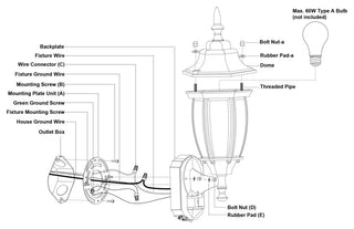Vaxcel Lighting T0734 Rogers Park 18" Tall Outdoor Wall Sconce - Textured Black