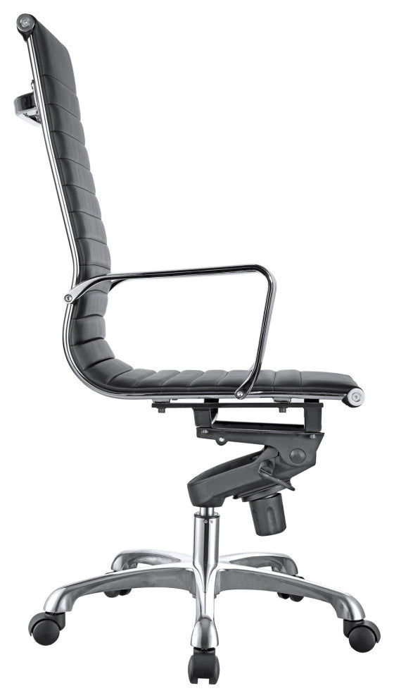 Contemporary Omega Swivel Office Chair High Back Black - Black
