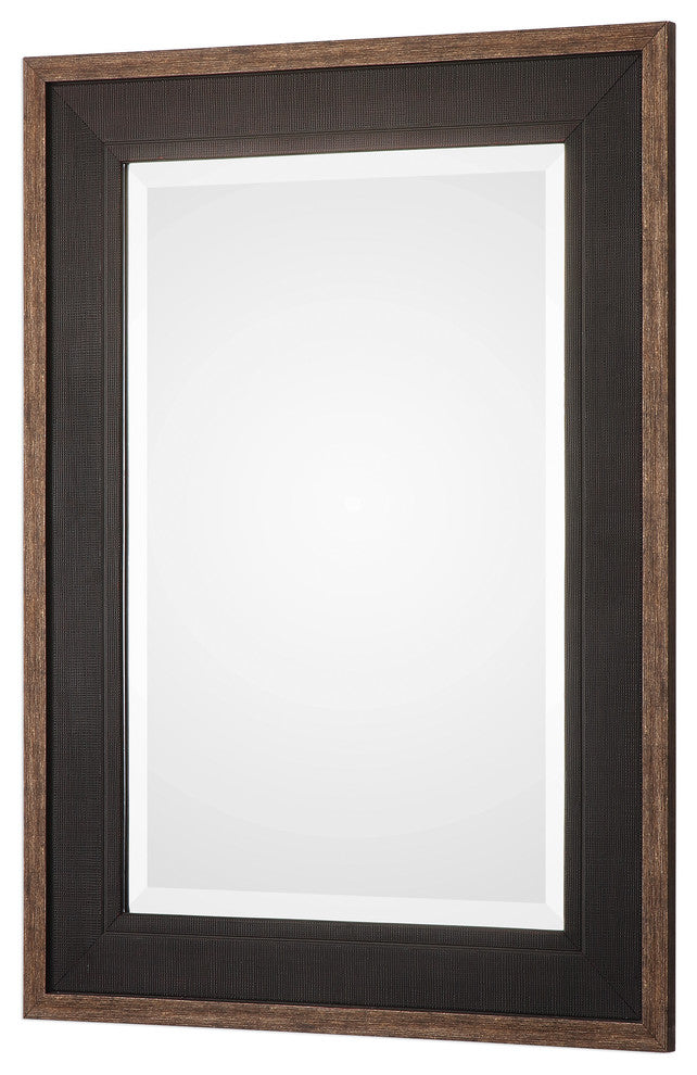 Staveley Rustic Black Mirror