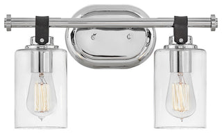 Hinkley Halstead Small Two Light Vanity, Chrome