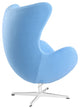 Modern Contemporary Living Room Wool Lounge Chair Blue