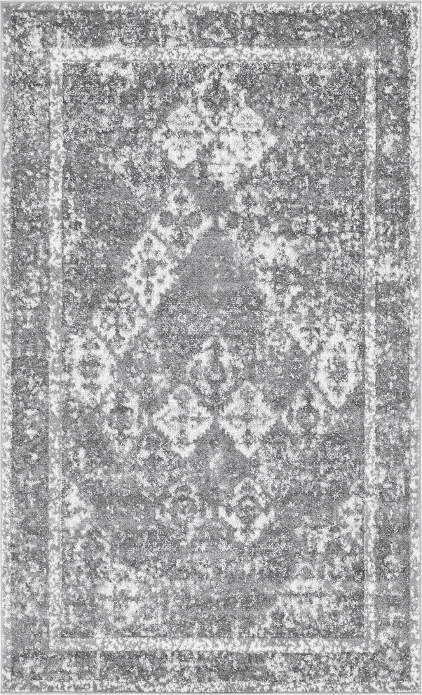 Unique Loom Gray Gabrieli Rosso 5' 0 x 8' 0 Area Rug