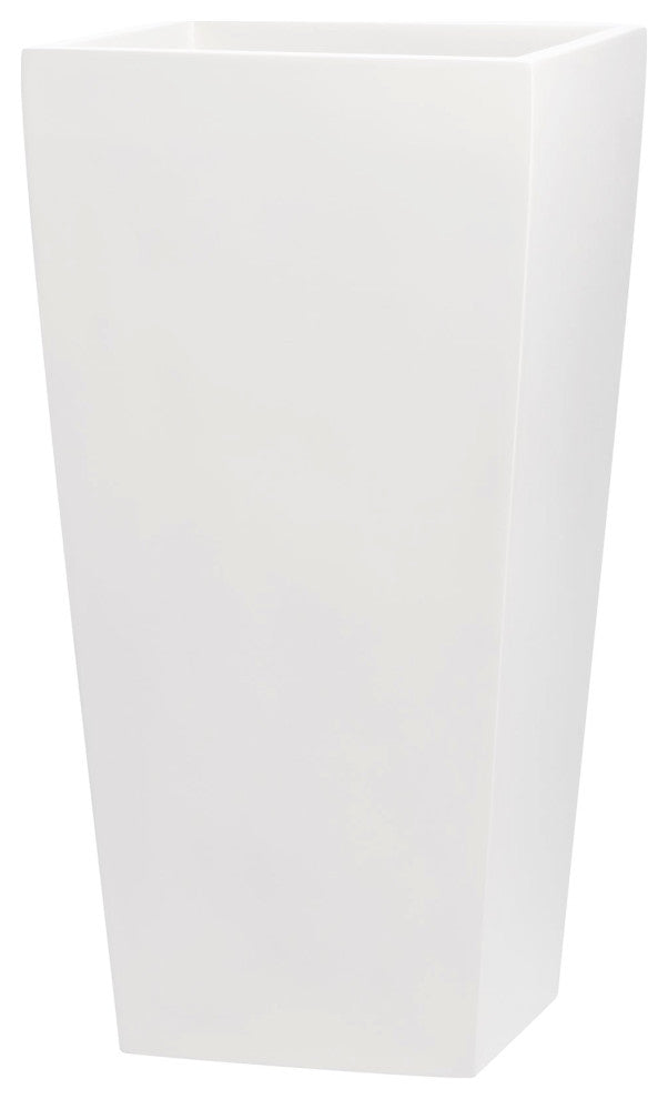 Windsor Tall Square Planter, White, 15"x15"x30"