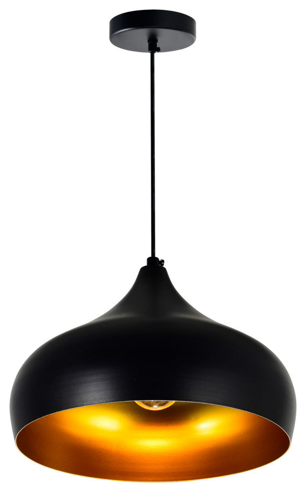 Dynamic 1 Light Down Pendant With Black Finish