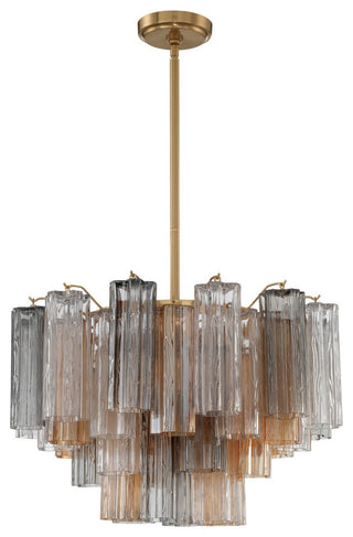 Addis 9-Light Chandelier, Aged Brass