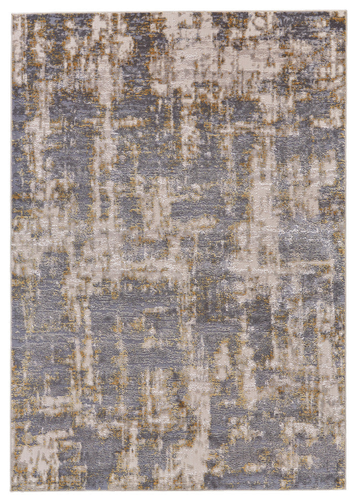 Weave & Wander Vanhorn Rug, Gold/Sterling, 10'x13'2"