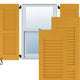 Two Equal Louver Shutters (Per Pair)