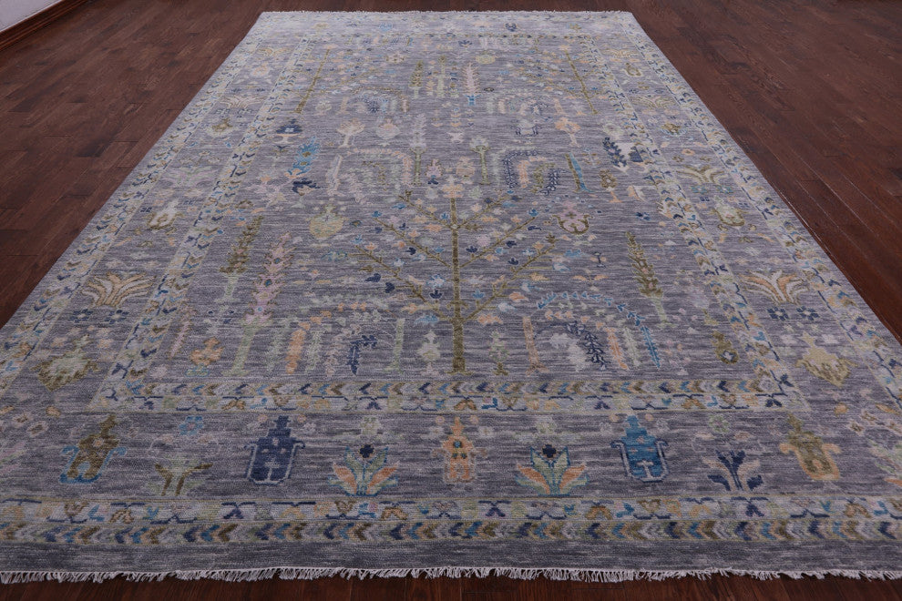 10' 0" X 13' 11" Hand Knotted Turkish Oushak Wool Rug - Q13323