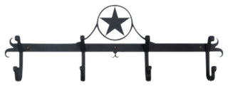 Coat Rack-4 Hooks, 24" x8 1/2" x2 1/2", Western Star