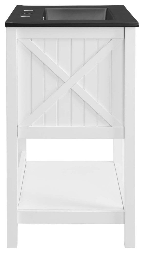 Steam 24" Bathroom Vanity - White Black
