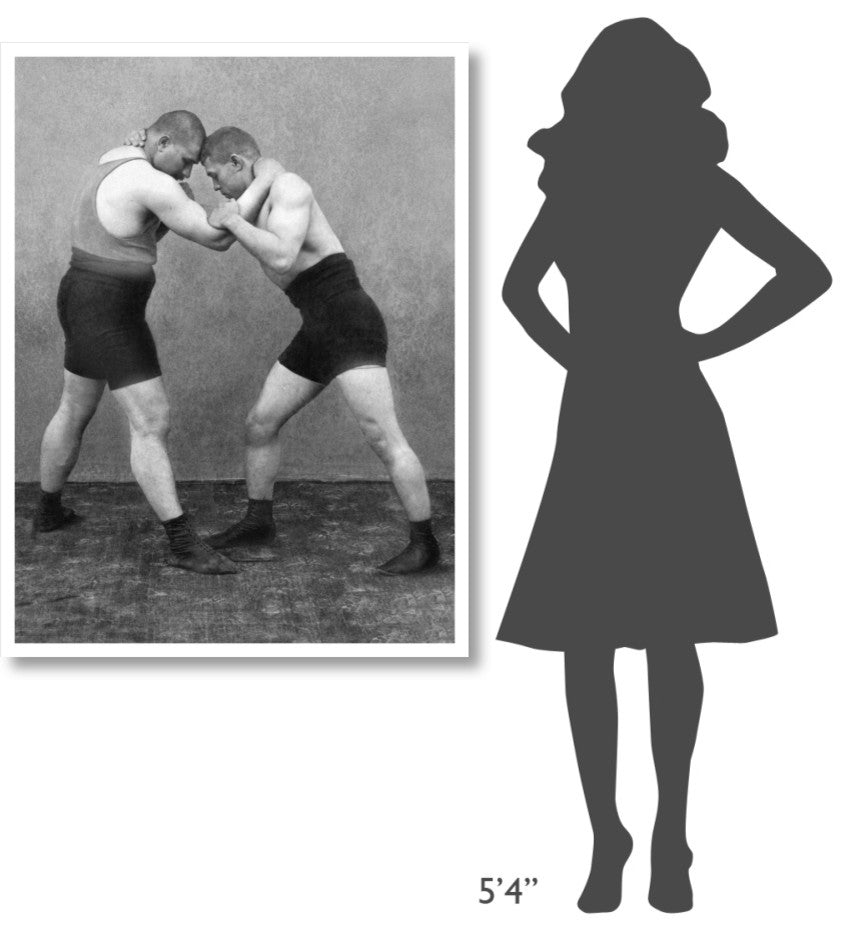 "Wrestling Hold" Digital Paper Print by Vintage Wrestler, 35"x46"
