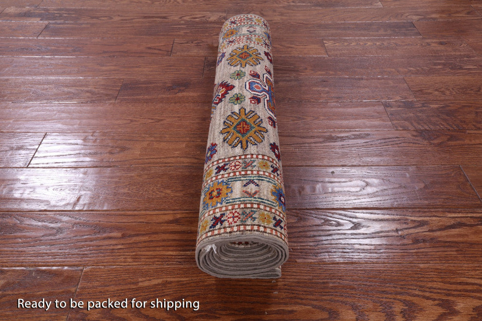 Runner Handmade Geometric Super Kazak Rug 2' 8" X 9' 0" Q11234