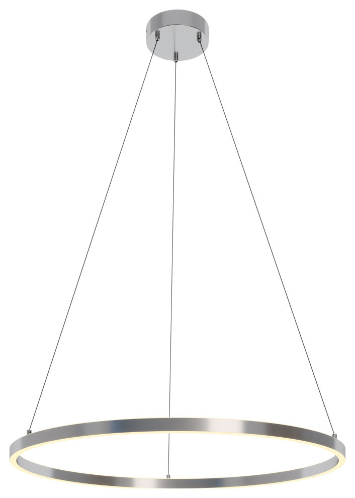 Glo 36" LED Pendant Light, Satin Nickel, 3000K