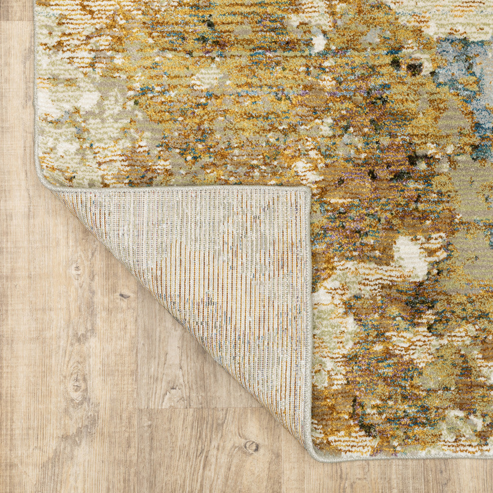 Elements Alabaster Gold/Beige Area Rug, 2'6"x12'