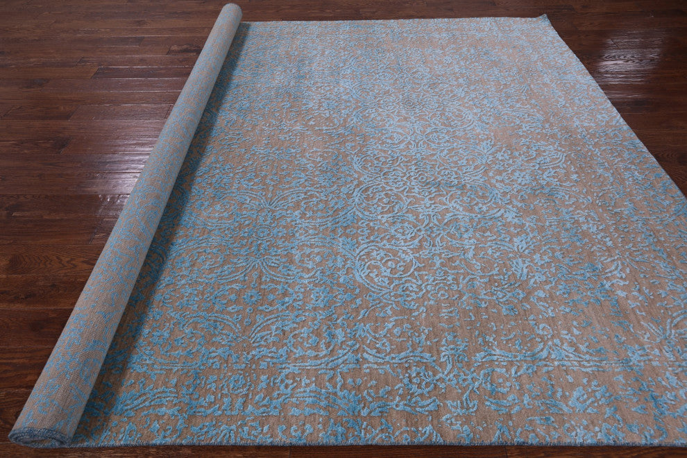 Persian Wool and Silk Hand-Knotted Rug 8' 2" X 10' 1" Q6248