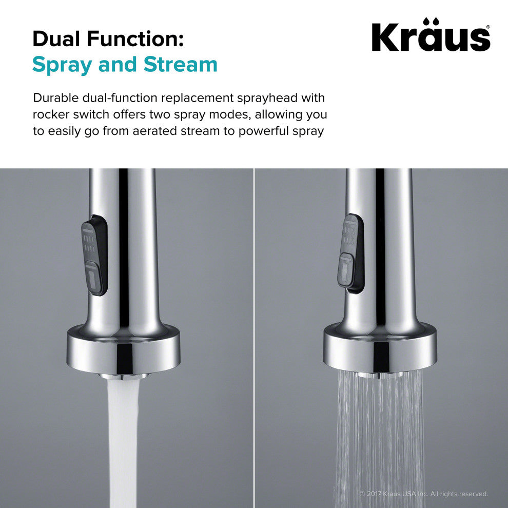 Dual Function Kitchen Faucet Sprayer, Chrome