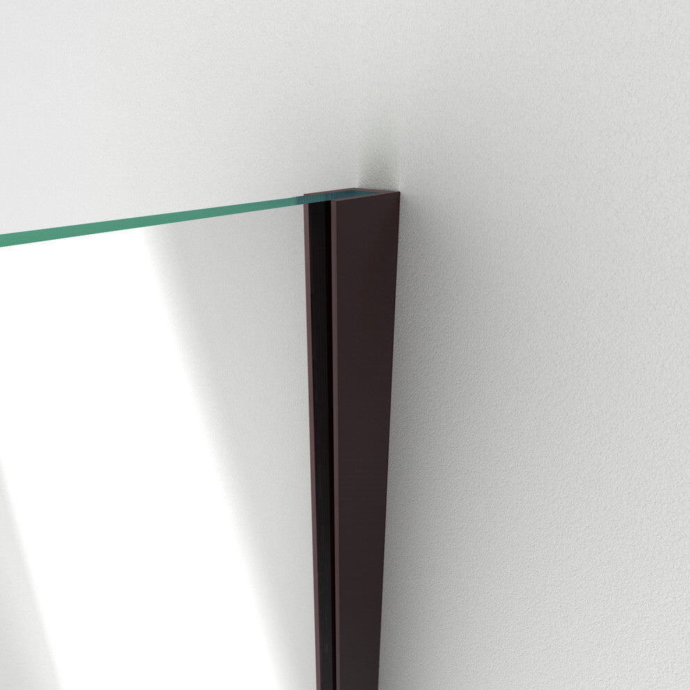 Unidoor Plus 58"x30.38"x72" Shower Enclosure, Oil Rubbed Bronze