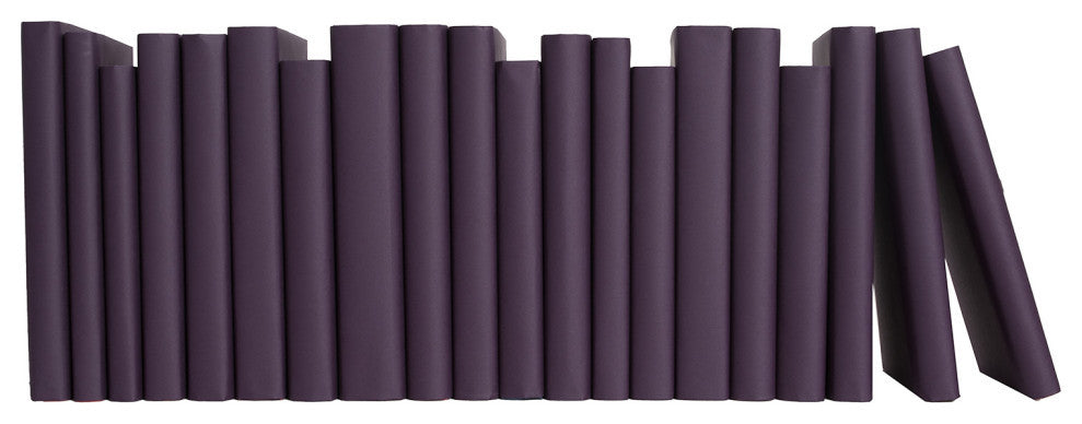Decorative Books - Violet Paper Wrapped - Purple Books By The Foot