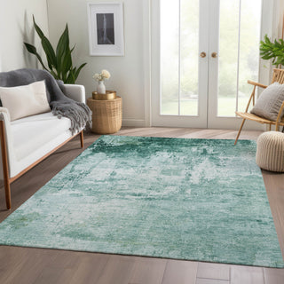 Machine Washable Indoor/Outdoor Chantille ACN1766 Aqua 3' x 5' Rug