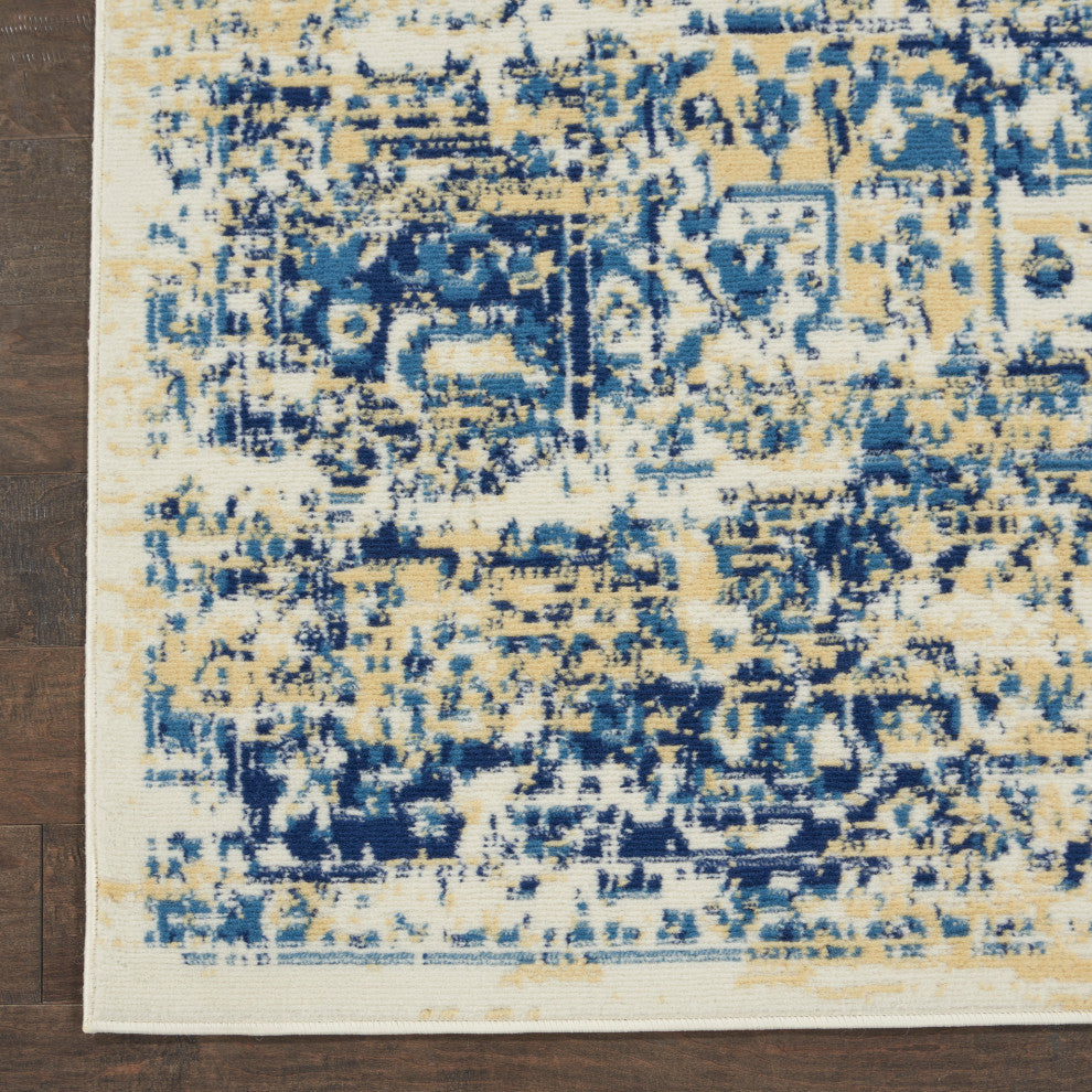 Nourison Grafix 7' x 10' White Vintage Indoor Area Rug