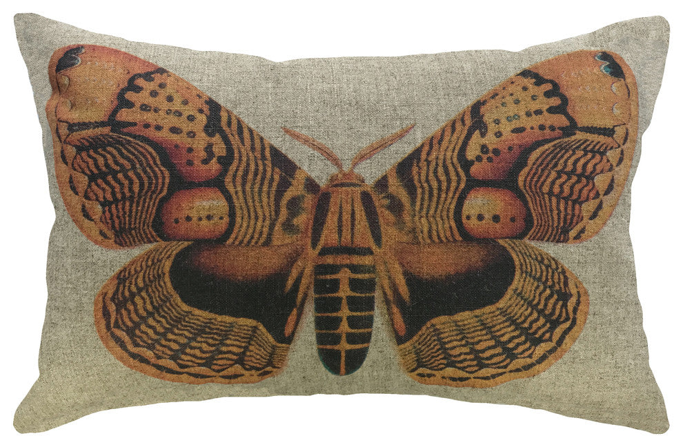 Moth Linen Pillow