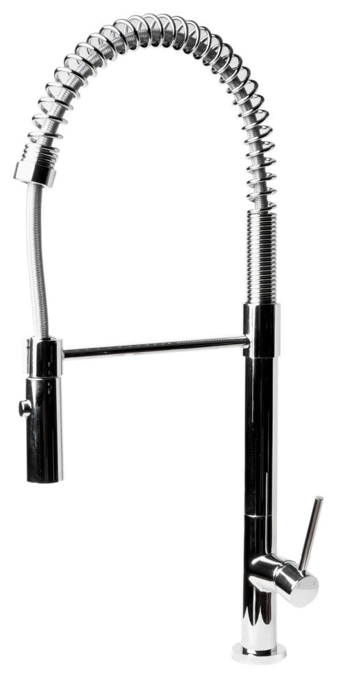 Polished Chrome Commercial Spring Kitchen Faucet