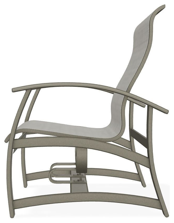 Belle Isle Sling Outdoor Hidden Motion Lounge Chair, Deacon/Storm