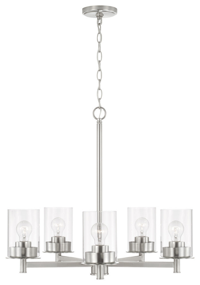 Capital Lighting, 446851BN-532, 26"Wx23.5"H 5-Light Chandelier