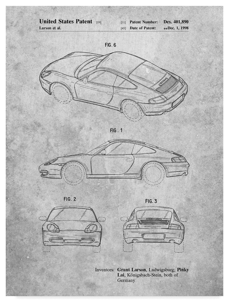 "199 Porsche 911" by Cole Borders, Canvas Art, 32"x24"