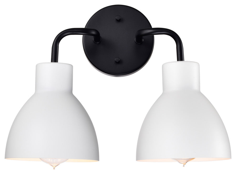 Nuvo Sloan 2-Light Incandescent Matte Black Wall Mount